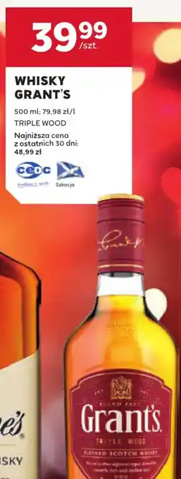 Stokrotka Whisky Grant's Triple Wood oferta