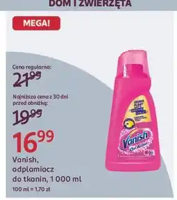 Rossmann Odplamiacz w płynie Vanish Oxi Action oferta