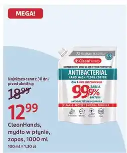 Rossmann Mydło w płynie antybakteryjne peony & cotton Cleanhands oferta
