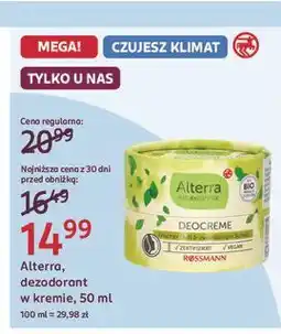 Rossmann Dezodorant masło shea Alterra oferta