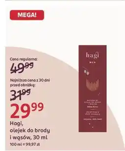 Rossmann Olejek naturalny do brody i wasów Hagi oferta