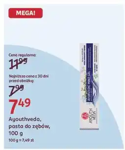 Rossmann Pasta do zębów Ayouthveda Ayurvedic Mint Gel oferta