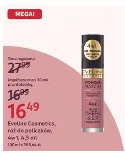 Rossmann Róż do policzków 02 Eveline Wonder Match oferta