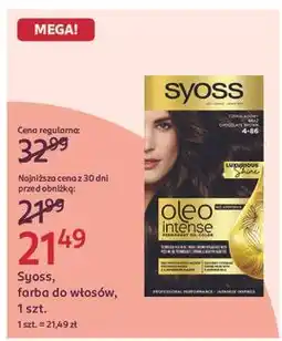 Rossmann Farba do włosów czekoladowy brąz 4-86 Syoss Oleo Intense oferta