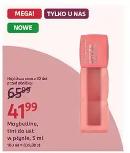 Rossmann Pomadka baby tee Maybelline Super Stay Teddy Tint oferta