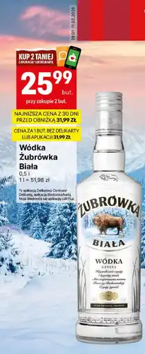 Delikatesy Centrum Wódka Żubrówka Biała oferta