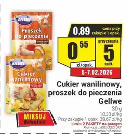 Delikatesy Sezam Cukier wanilinowy, proszek do pieczenia Gellwe oferta