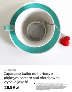 Home&You Cup&You Zaparzacz kulka do herbaty z pięknym sercem stal nierdzewna oferta