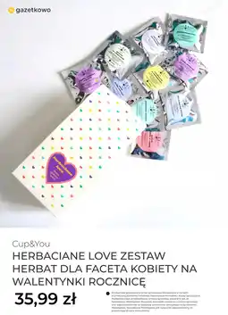 Home&You Cup&You Herbaciane Love Zestaw Herbat dla Faceta Kobiety na Walentynki Rocznicę oferta