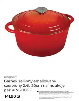 Home&You Kinghoff Garnek żeliwny emaliowany czerwony na indukcję gaz KINGHOFF oferta