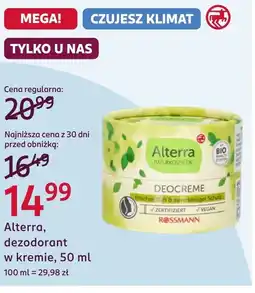 Rossmann Dezodorant Alterra oferta