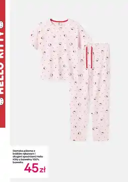 Pepco Damska piżama z krótkim rękawem i długimi spodniami Hello Kitty z bawełny 100% bawełna oferta