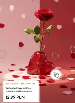 Sinsay Walentynkowy szklany wazon w kształcie serca oferta