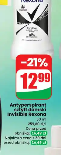 Dino Rexona Antyperspirant Invisible oferta