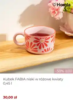 Homla Kubek FABIA niski w różowe kwiaty oferta