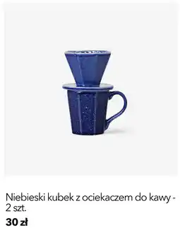Flying Tiger Niebieski kubek z ociekaczem do kawy - 2 szt oferta