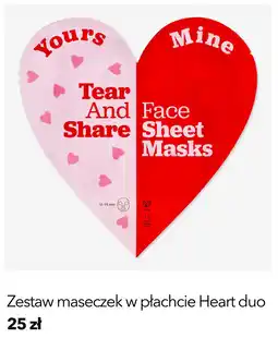 Flying Tiger Zestaw maseczek w płachcie Heart duo oferta