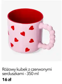 Flying Tiger Różowy kubek z czerwonymi serduszkami oferta