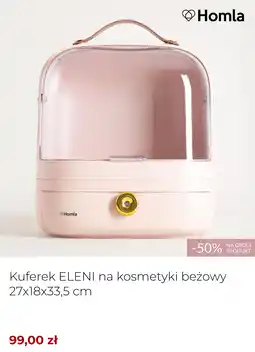 Homla Kufer ELENI na kosmetyki beżowy 27x18x33,5 cm oferta