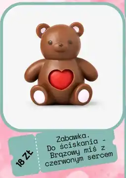 Flying Tiger Zabawka do ściskania brązowy miś z czerwonym sercem oferta