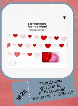 Flying Tiger Tkaninowa girlanda z filcowymi sercami oferta