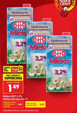 Biedronka Mleko UHT 3,2% Mlekovita Łączka oferta