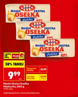 Biedronka Masło Ekstra Osełka Mlekovita oferta