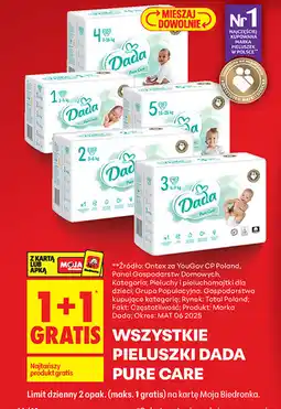 Biedronka Pieluszki Dada Pure Care oferta