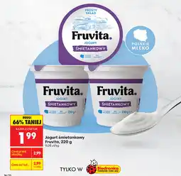 Biedronka Fruvita Jogurt śmietankowy oferta