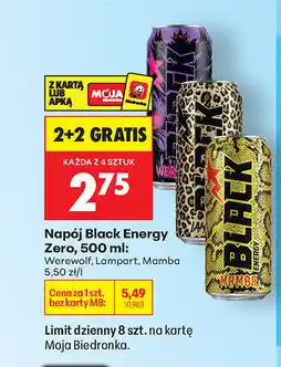 Biedronka Napój Black Energy Zero oferta