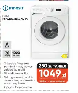 Max Elektro Indesit Pralka MTWSA 61053 W PL oferta