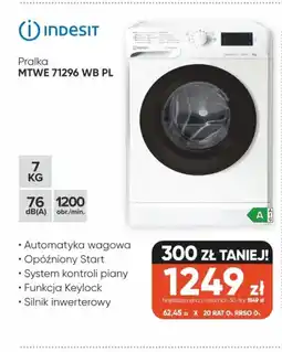 Max Elektro Indesit Pralka MTWE 71296 WB PL oferta