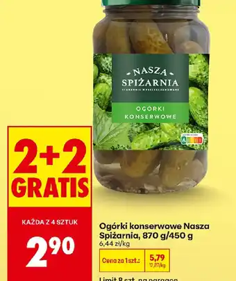 Biedronka Nasza Spiżarnia Ogórki konserwowe oferta
