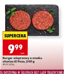 Biedronka Burger wieprzowy chorizo El Pozo oferta