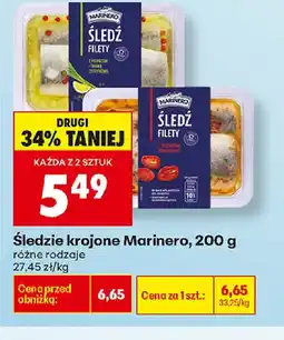 Biedronka Sledzie krojone Marinero oferta