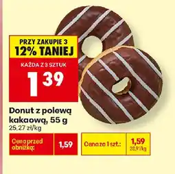 Biedronka Donut z polewą kakaową oferta