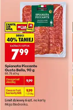 Biedronka Gusto Bello Spianata Piccante oferta