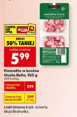 Biedronka Gusto Bello Pancetta w kostce oferta