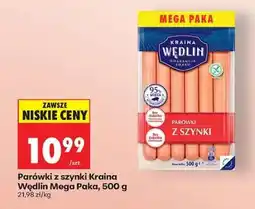 Biedronka Parówki z szynki Kraina Wędlin Mega Paka, 500 g oferta