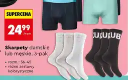 Biedronka Skarpety damskie lub męskie, 3-pak Kubota oferta