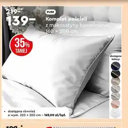 Biedronka Komplet pościeli z makosatyny bawełnianej, 160 x 200 cm oferta