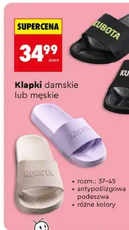 Biedronka Klapki damskie lub męskie Kubota oferta