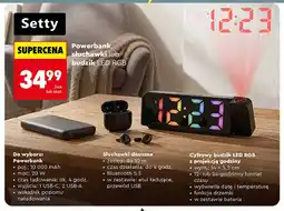 Biedronka Powerbank Setty, słuchawki lub budzik LED RGB oferta