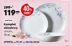 Biedronka Komplet obiadowy Linum, 18 el. AMBITION oferta