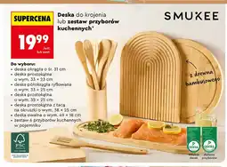 Biedronka Deska do krojenia lub zestaw przyborów kuchennych SMUKEE oferta
