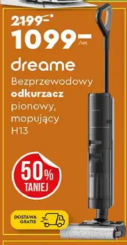 Biedronka Bezprzewodowy odkurzacz pionowy, mopujący H13 dreame oferta