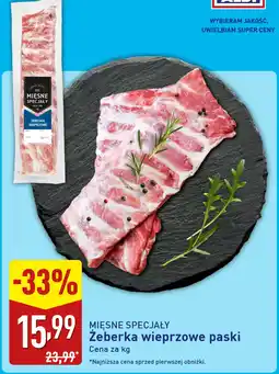 ALDI MIĘSNE SPECJAŁY Żeberka wieprzowe paski oferta
