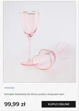 Home&You Komplet Kieliszków Do Wina Lovelis z motywem serc oferta