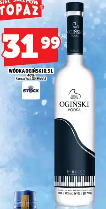 Topaz Wódka ogiński 40% oferta