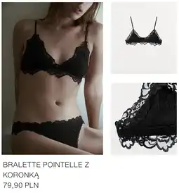 ZARA Bralette Pointelle z koronką oferta